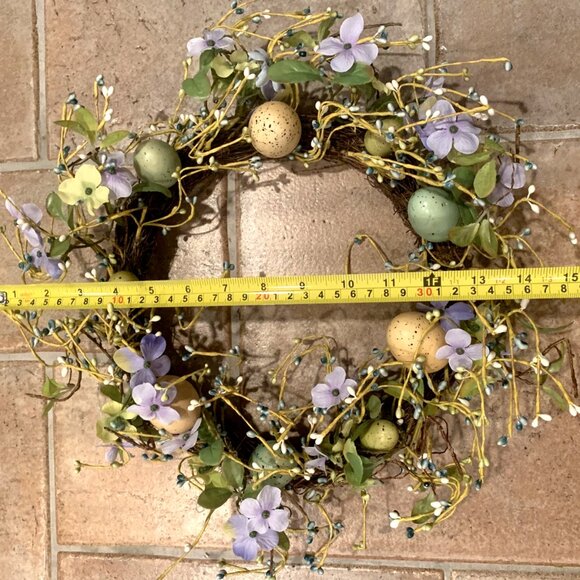 Farm House Spring Wreath Vine Pastel Country Pip Berries - Picture 2 of 2